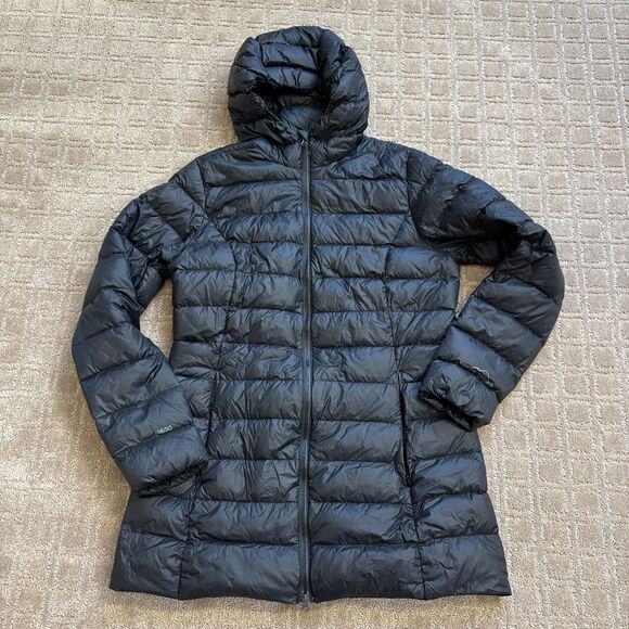 Eddie Bauer EB 650 Down Filled Puffer Jacket Women's M Long Full Zip Packable - Picture 1 of 9